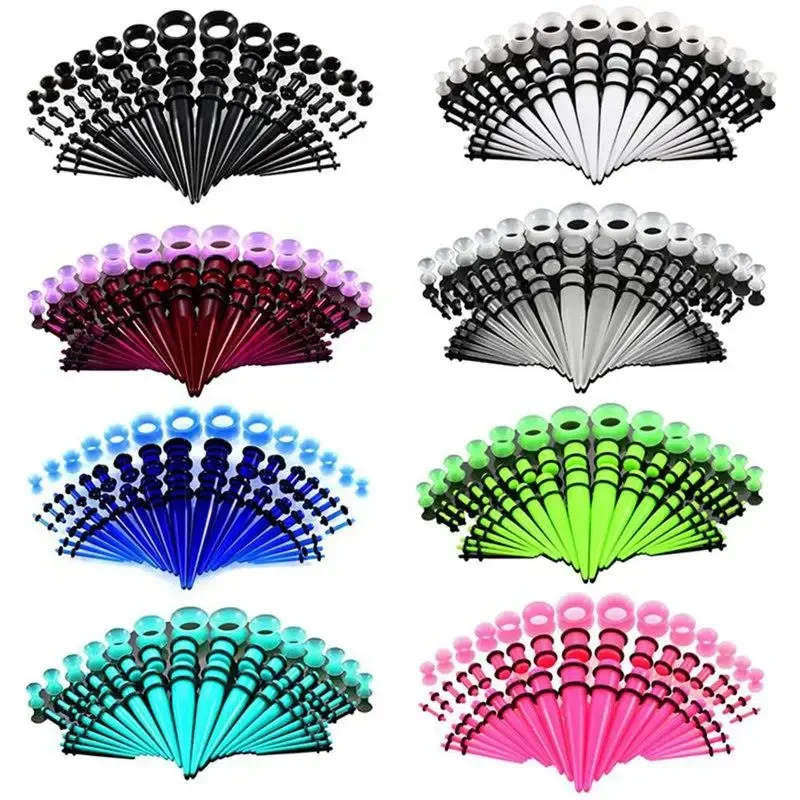 36/50pcs/Set Acrylic Ear Pierc - Body Jewelry Tunnels incelemesi ve fiyatı