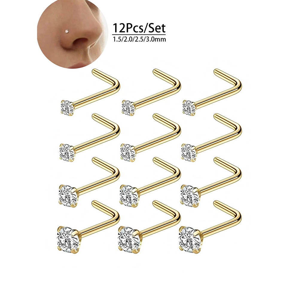 12-Piece Full Set 316L Hypoall - Body Jewelry Lot incelemesi ve fiyatı