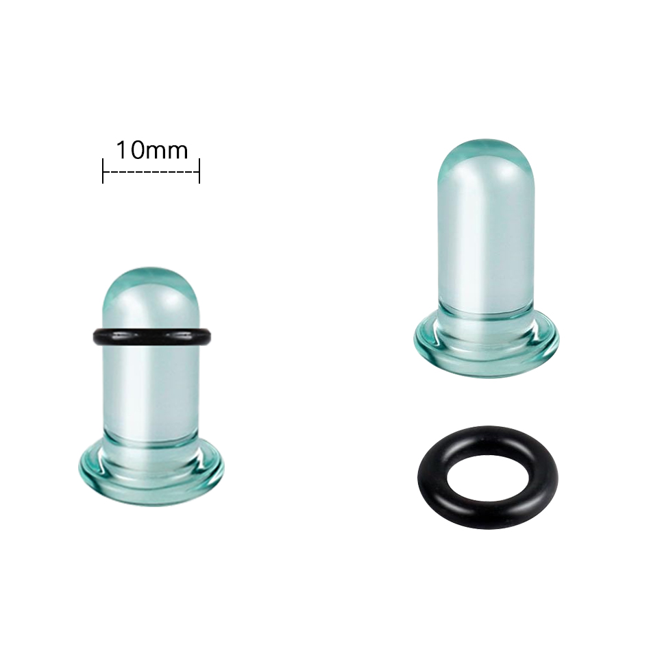 1Pair Glass Ear Tunnels and Pl - Body Jewelry Tunnels incelemesi ve fiyatı
