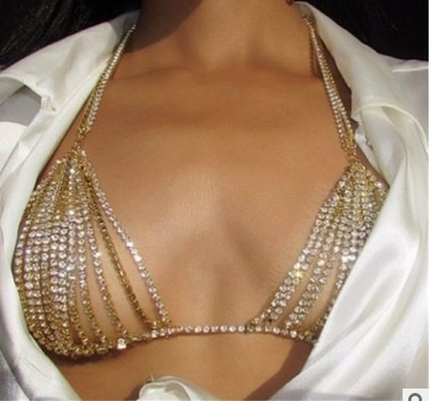 Summer Sexy Shiny Crystal Rhin - Body Jewelry Necklace incelemesi ve fiyatı