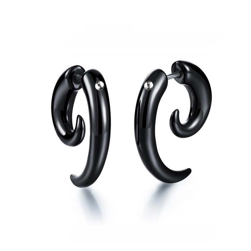 Punk Black Tribal Spiral Earri - Body Jewelry Tunnels incelemesi ve fiyatı
